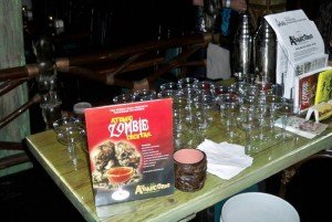 Our table is set up and ready for cocktails