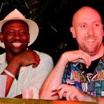 Ian Burrell (left) and Martin Cate appear to be enjoying the judging. (Photo by Go11Media.com)