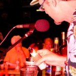 Contestant No. 4, Blair Frodelius, makes his drink, The Powderkeg. (Photo by Go11Media.com)