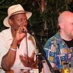Judges Ian Burrell and Martin Cate discuss rum barrel mixology. (Photo by Go11Media.com)
