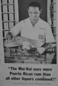A vintage Rums of Puerto Rico ad featuring Mariano Licudine.