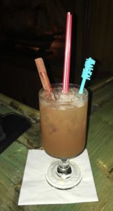 When metal cups are in short supply, this is how you're likely to be served the 151 Swizzle at The Mai-Kai. (Photo by Hurricane Hayward, January 2017)
