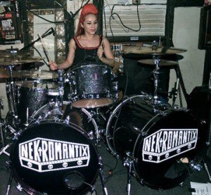 Lux performs with the Nekromantix at Churchill's in Miami on July 20, 2010. (Photo by Moe)