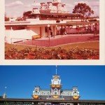 The Magic Kingdom entrance and train station, as seen in December 1972 and Oct. 1, 2011. (Photos by Hurricane Hayward)