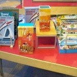 Commemorative merchandise created for Disney World's 40th anniversary by artists Kevin Kidney and Jody Daily is on display at the Contemporary's Bay View Gifts shop. The vase at center is a tribute to Mary Blair's murals. (Photo by Hurricane Hayward - Oct. 1, 2011)