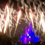 The special 40th anniversary edition of Wishes featured fireworks set off around the Magic Kingdom's perimeter, resulting in a true "nighttime spectacular." (Photo by Hurricane Hayward - Oct. 1, 2011)