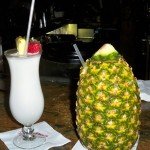 The perfect nightcap: A Piña Colada and Lapu Lapu in the Tambu Lounge at the Polynesian Resort. (Photo by Hurricane Hayward - Oct. 1, 2011)