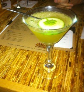 The Spicy Lover cucumber margarita.