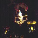Pierre and his Audio-Animatronic parrot pals perform high above the crowd (October 2011).