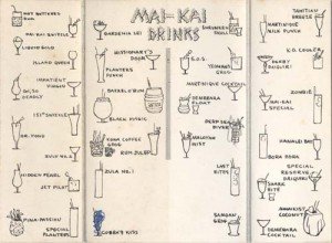 Okole Maluna Society menu from The Mai-Kai.