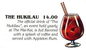 The Hukilau, as it appeared on menu from 2006 until 2014.