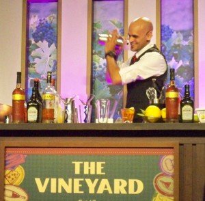 Freddy Diaz of AlambiQ Mixology in Miami shakes up a craft cocktail during a seminar presented by the Peter F. Heering Company.