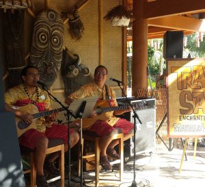 Authentic Hawaiian music set the mood on the patio outside Trader Sam's during the Mahaloween Luau on Sept. 29