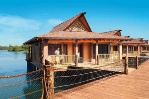 Concept art for the Bora Bora Bungalows at Disney's Polynesian Village Resort
