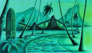 The Original Beach Lair, acrylic on canvas painting by Dawn Frasier