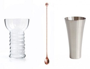 New from Beachbum Berry and Cocktail Kingdom: Pearl Diver Glass, Skull Bar Spoon, and Swizzle Cup