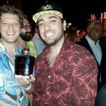 Bartenders Gui Jaroschy (left) and Randy Perez of The Broken Shaker celebrate their Judges Choice award. Among the prizes was a rare bottle from sponsor Rhum Barbancourt.