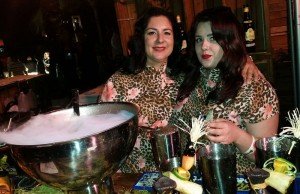 Kreepy Tiki Lounge was represented at The Art of Tiki: A Cocktail Showdown at the South Beach Wine & Food Festival on Feb. 26 by the mother-daughter team of Ayme Harrison (left) and Demi Anne Natoli (Atomic Grog photo)
