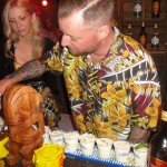 Mikel Kortan and The Golden Tiki team crank out The Coco Moloko cocktail.