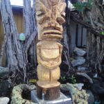 The Marquesan-style Tiki carved by Tampa's Jeff Chouinard was installed on May 29 in The Mai-Kai's porte-cochère.
