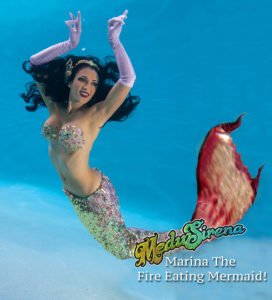 MeduSirena, aka Marina the Fire Eating Mermaid