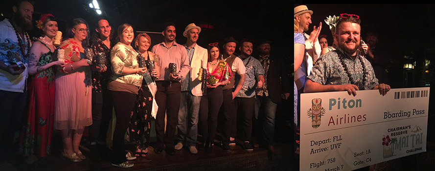 Florida bartender wins Chairman's Reserve Mai Tai Challenge at The Mai-Kai, earns trip to St. Lucia