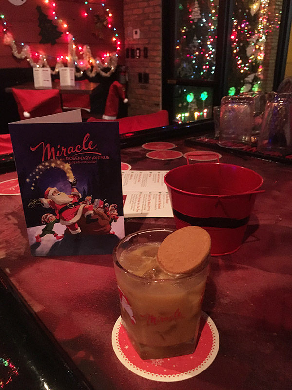 Gingerbread Old Fashioned at Miracle on Rosemary. (Atomic Grog photo, November 2018)