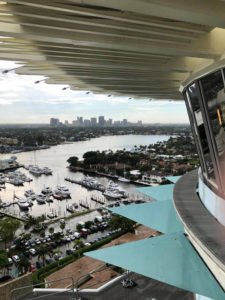 A view of downtown Fort Lauderdale from the Pier Top Lounge at the Pier Sixty-Six Hotel & Marina during the Tiki Tower Takeover at The Hukilau 2018. (Photo by Scott Broadway)