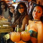 Early arrivals at The Mai-Kai's Hulaween 2019 are treated to great seats and plenty of happy hour cocktails from The Molokai Girls.