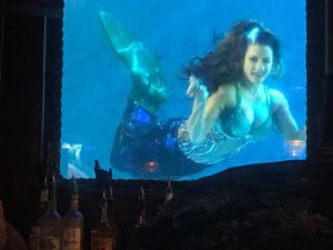 Marina the Fire Eating Mermaid entertains in The Wreck bar during The Hukilau 2018