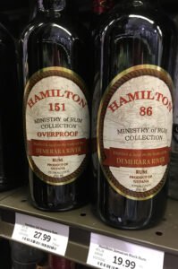 The flagship Hamilton rums from Guyana are available at Total Wine stores in Florida. (Photo by Hurricane Hayward, August 2016)