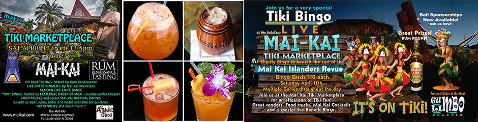 The Mai-Kai hosts first Tiki Marketplace featuring vendors, entertainers, cocktails, rum tasting and more