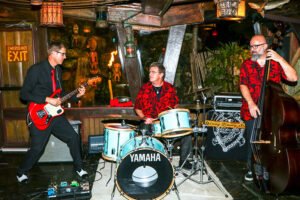 Skinny Jimmy Stingray and his band perform in The Molokai bar at The Mai-Kai during The Hukilau in June 2108. (Photo by Heather McKean)