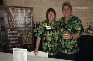 Robin and Robert Burr welcome guests to their VIP Tasting Bar.