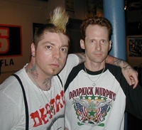 Lars Frederiksen with Jim Hayward at Spanky's in West Palm Beach on March 25, 2001