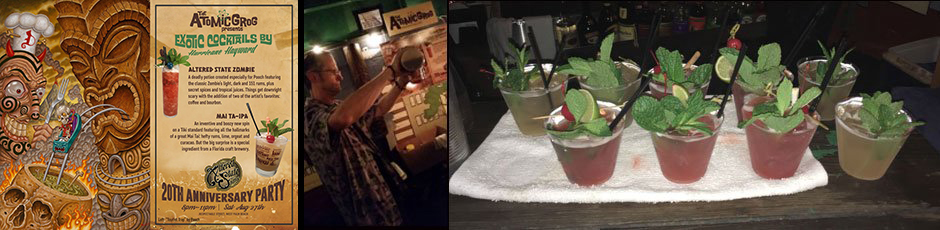 Exotic cocktails at Altered State Tattoo's 20th anniversary party