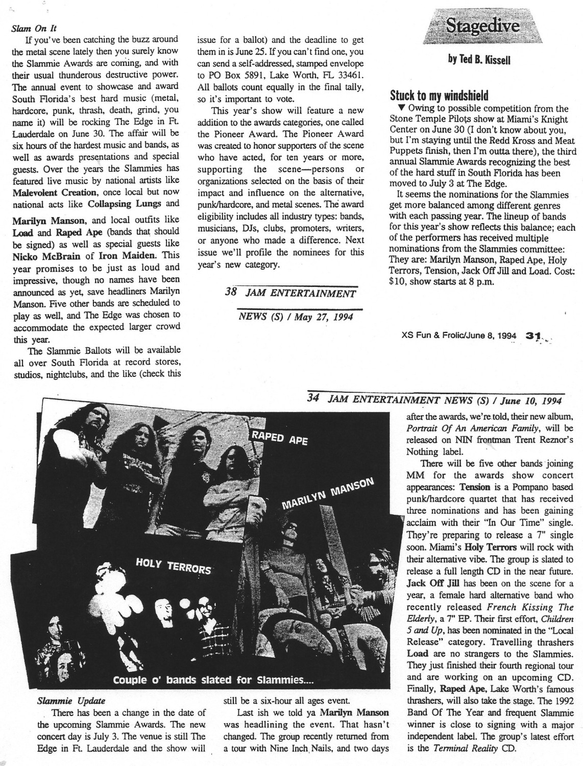 1994 South Florida Slammie Awards