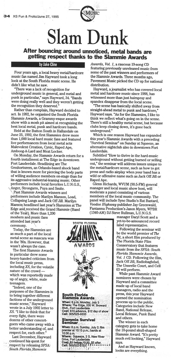 1995 South Florida Slammie Awards