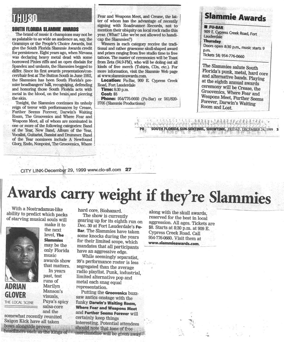 1999 South Florida Slammie Awards