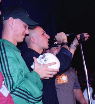 Members of Lost accept their Slammie Award